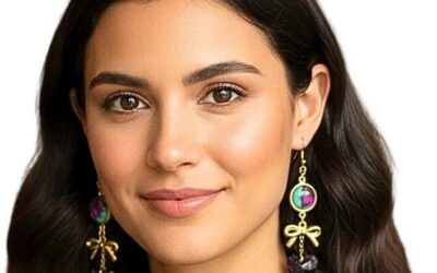 Boucles d’oreilles Cœur de Rose : L’éclat de la nacre et du quartz rose